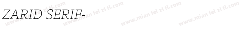ZARID SERIF字体转换